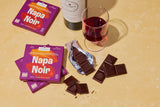 Clif Family Organic Napa Noir Chocolate Bar made with organic dark chocolate and crafted in partnership with TCHO Chocolate, featuring rich, bold flavors inspired by Napa Valley.||||
