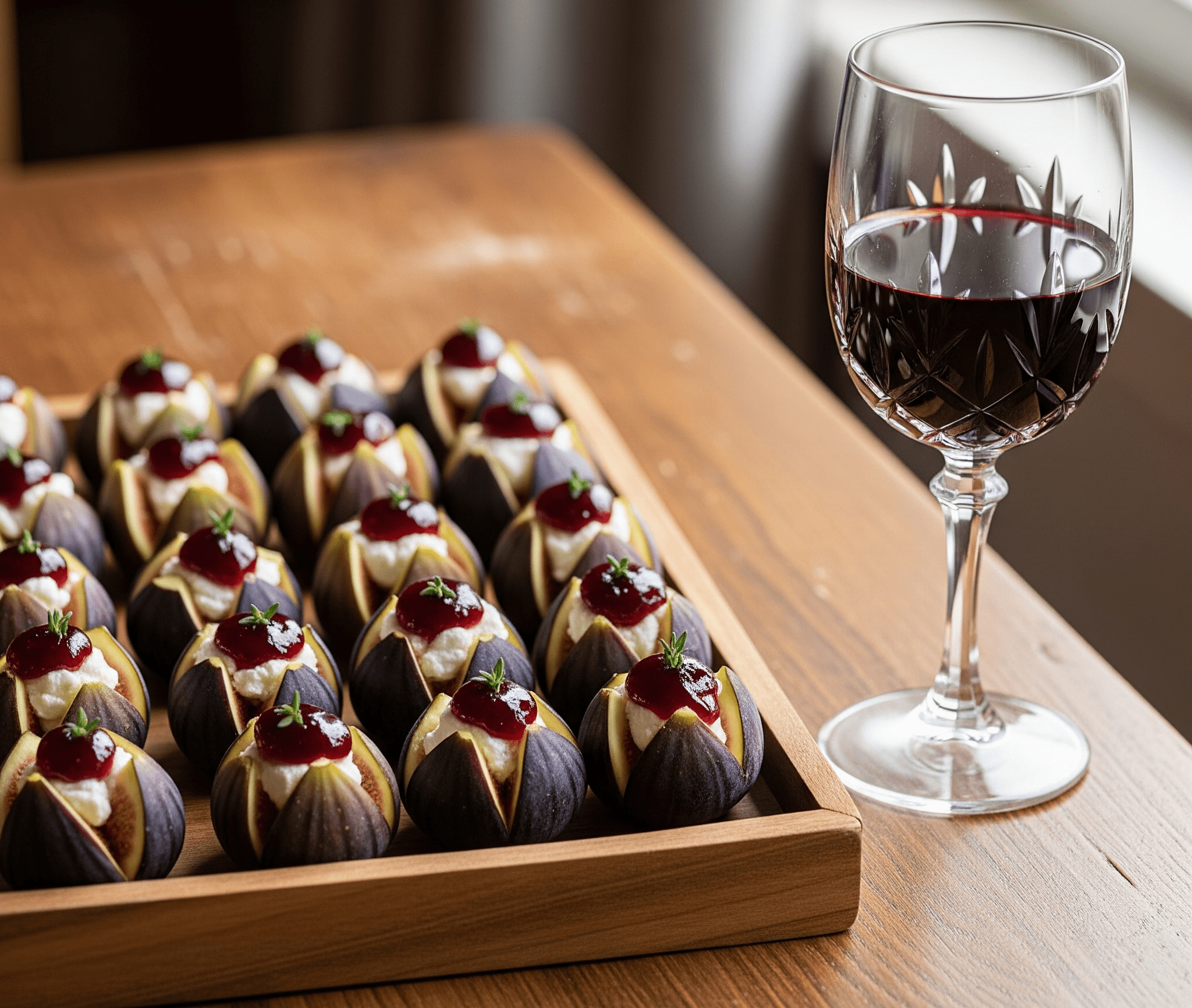 Goat Cheese and Red Wine Jelly Stuffed Figs – Clif Family Winery