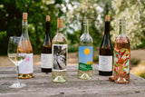 Multiple bottles of Clif Family wines displayed on a table