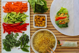 A recipe for Fresh Spring Rolls featuring Clif Family Organic Hot Honey Cashews & Peanuts.|Fresh Spring Rolls with Maple Curried Cashews and Peanuts
