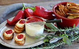|Goat Cheese Crostini with Red Pepper Jam