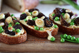 |Spring Bruschetta with Morels, Green Garlic & Fresh Peas