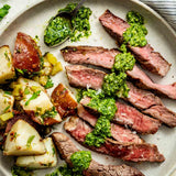 Grilled NY Strip with Rosemary Pesto